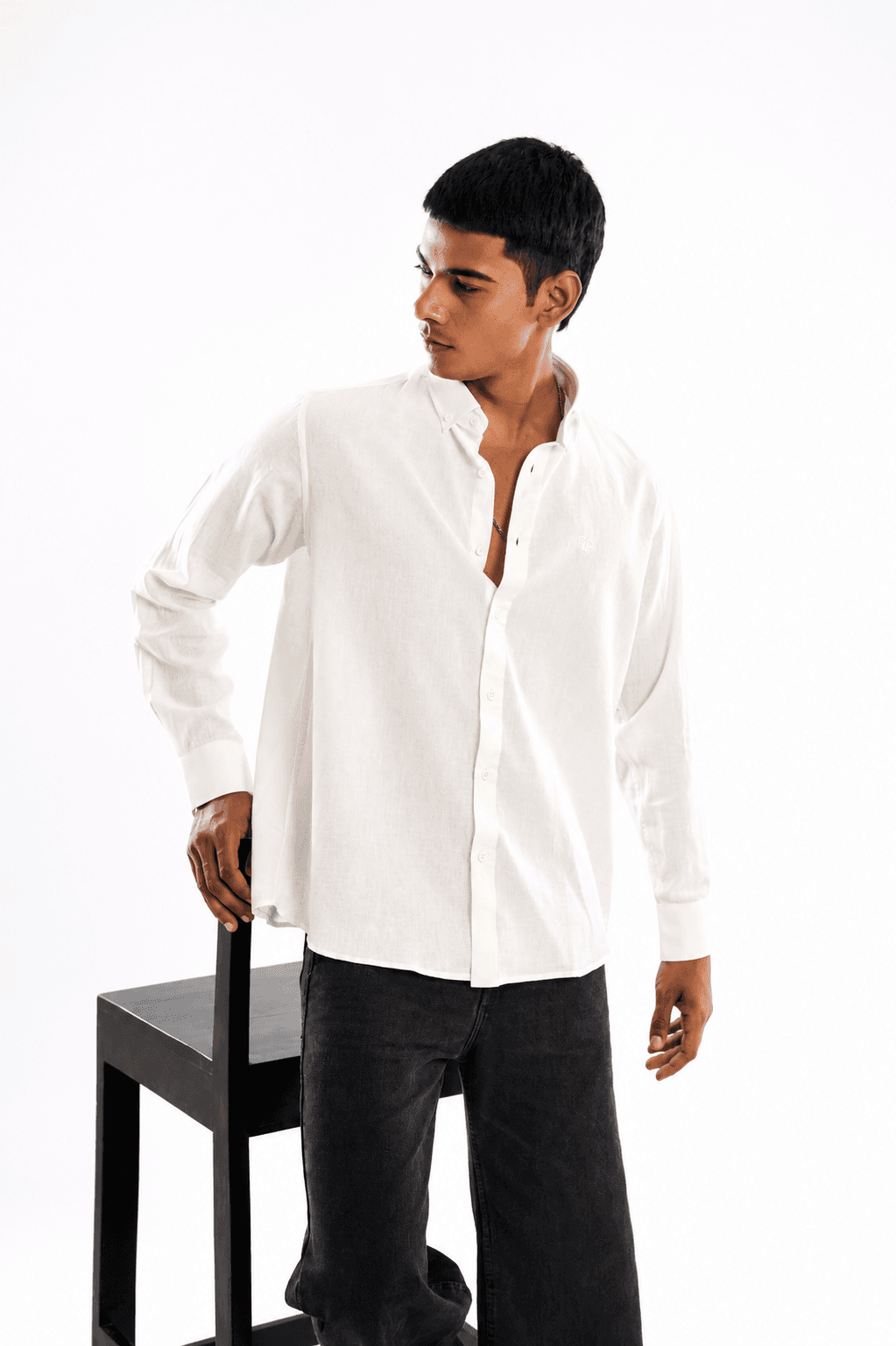 Men Ivory Haven Premium 100% Cotton Solid Casual Shirt